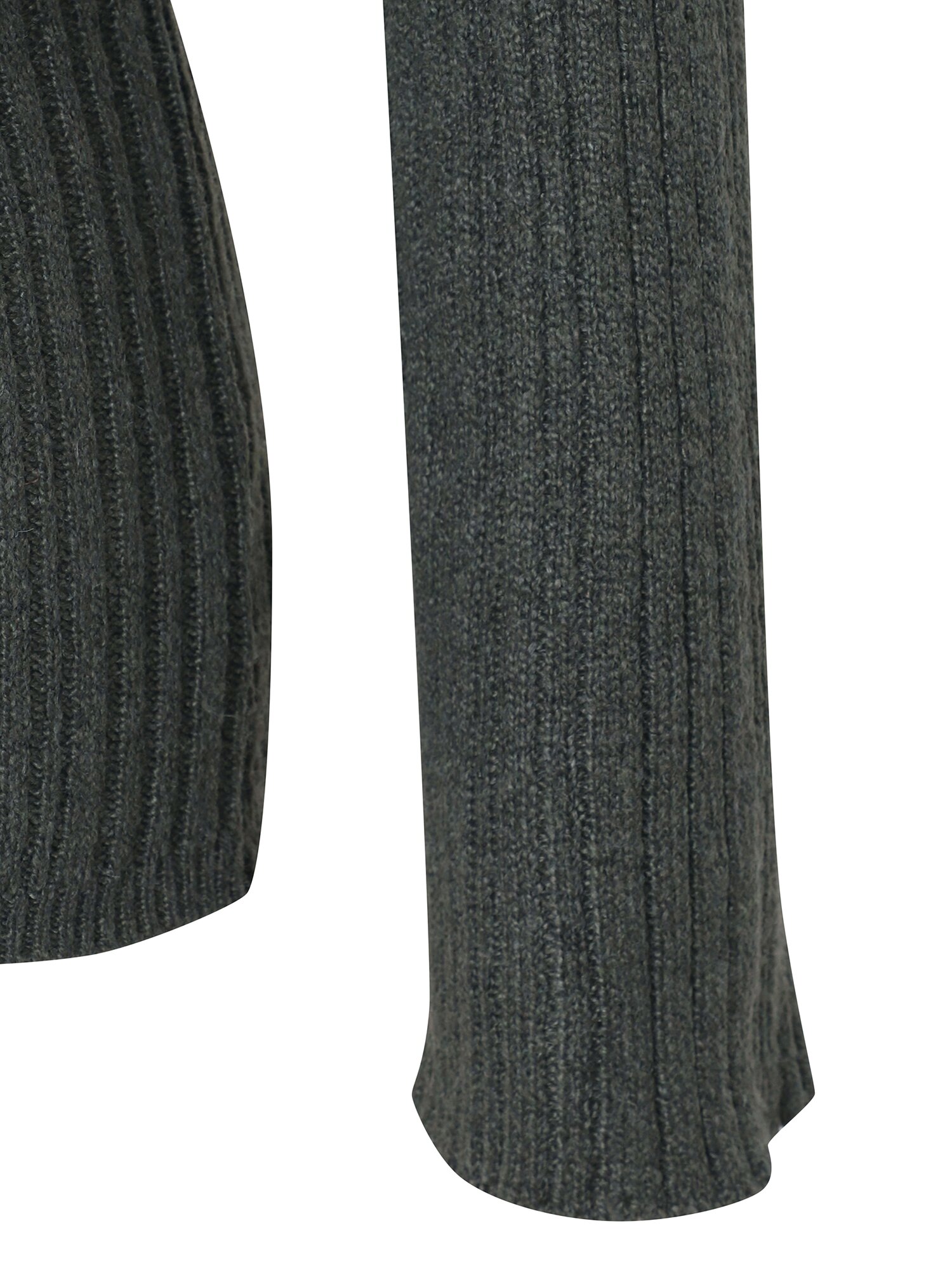 스카프 레이어드 칼라넥 니트 카디건 (KHAKI)