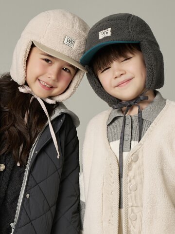 부클 투톤 이어머프 캡 키즈 레오타 (4 colors)