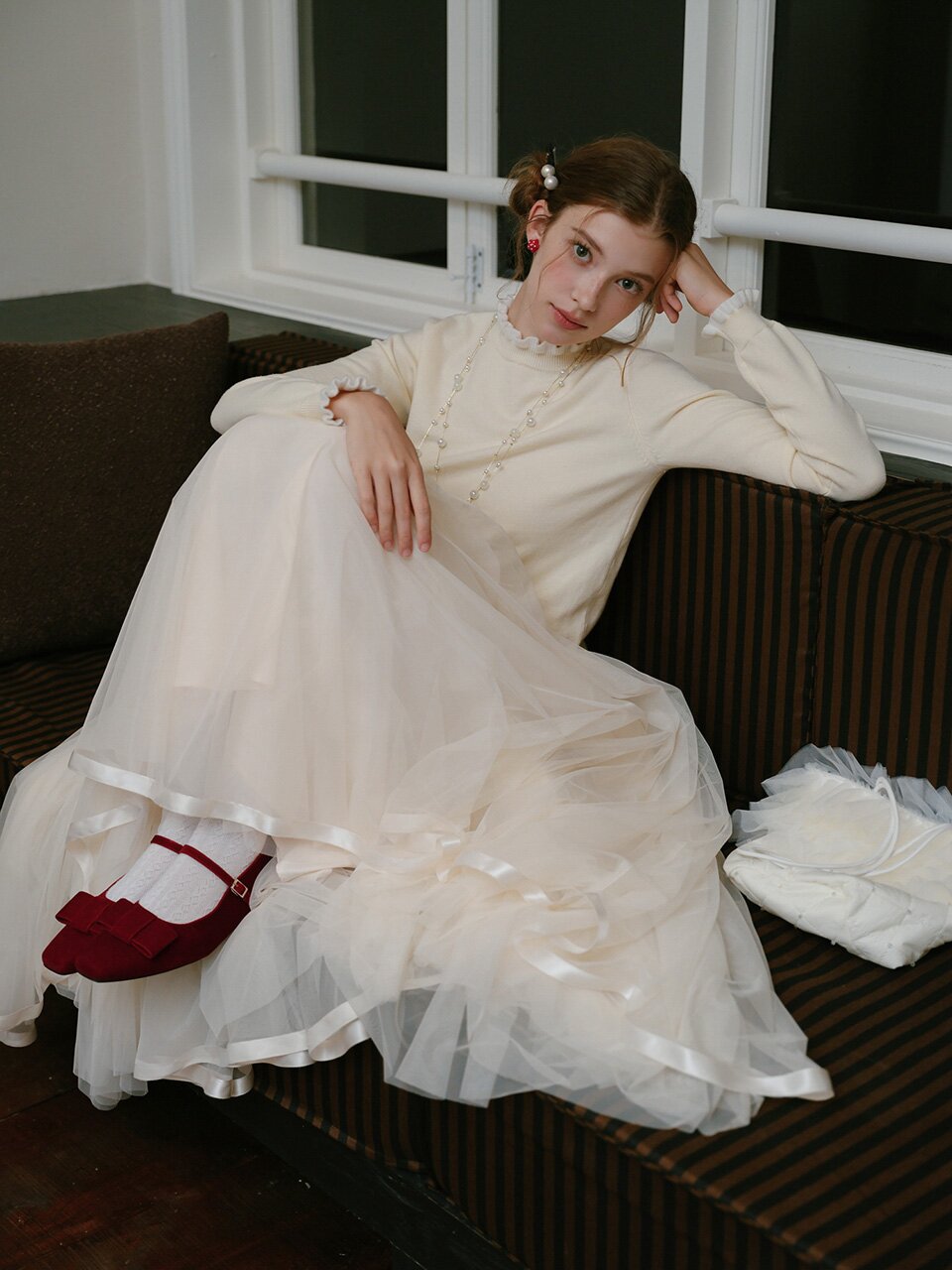 Cest_Fairy mesh a-line skirt