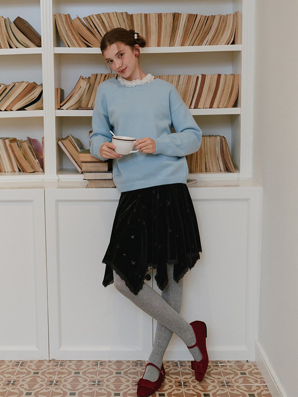 Cest_Back slit pulllover sweater