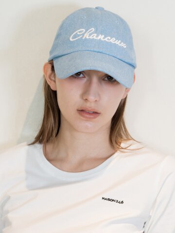 LUCKY OVERFIT BALLCAP WASHING BLUE 남녀공용 챙이 긴 볼캡 오버핏 야구모자