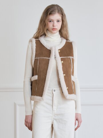 FAKE WOOL VINTAGE VEST