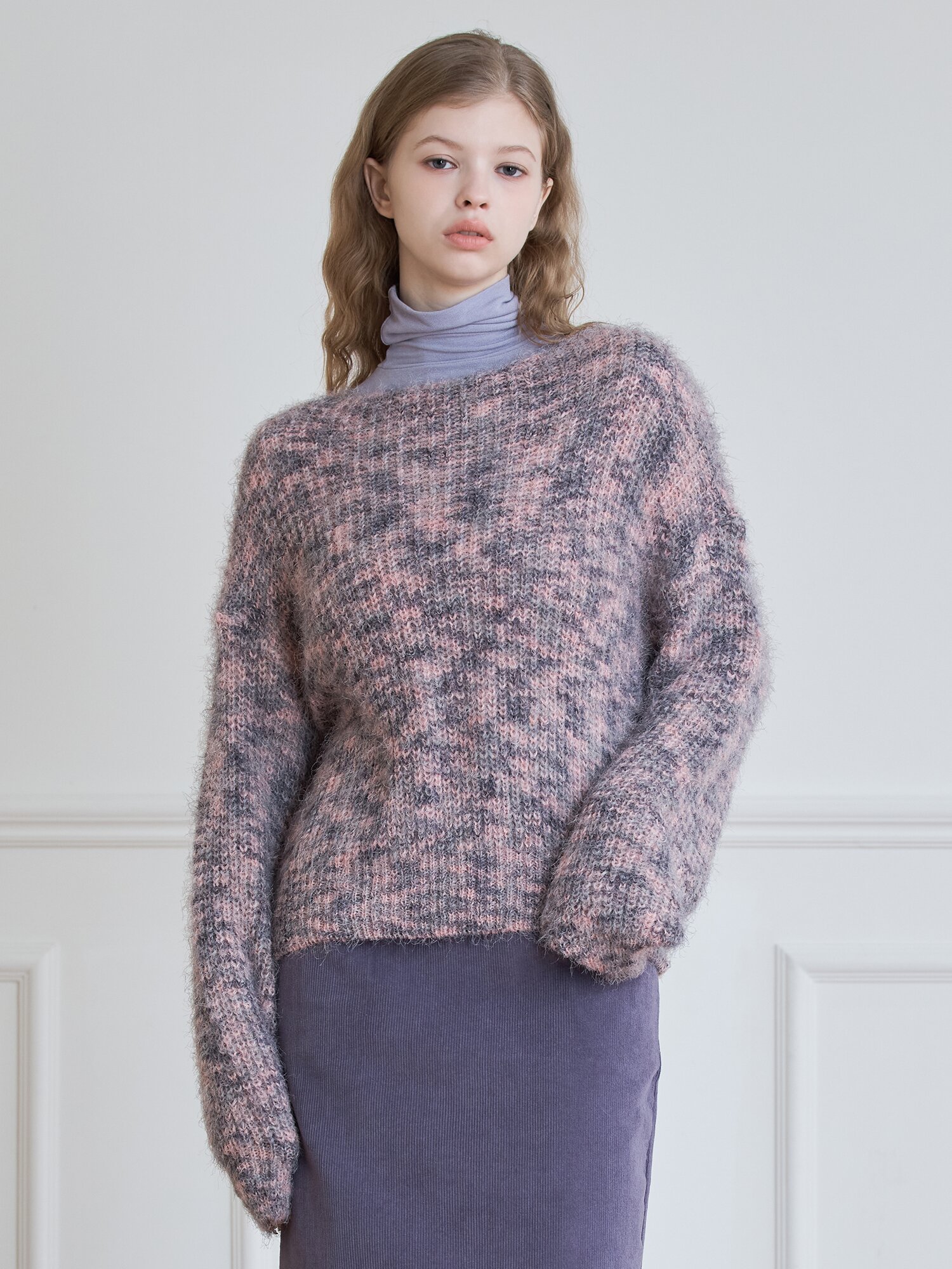 LOOP HAIRY BOATNECK KNIT