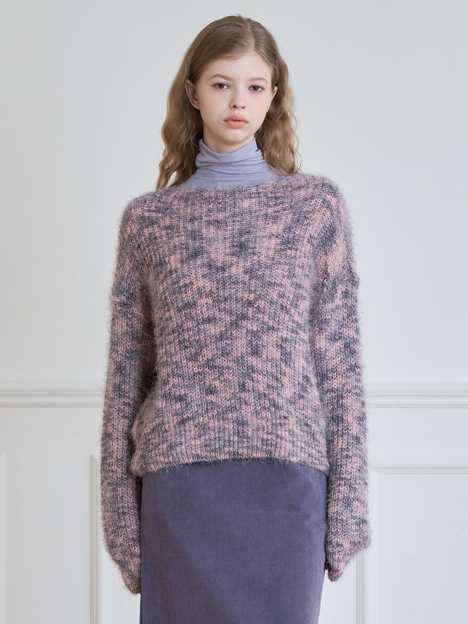 LOOP HAIRY BOATNECK KNIT