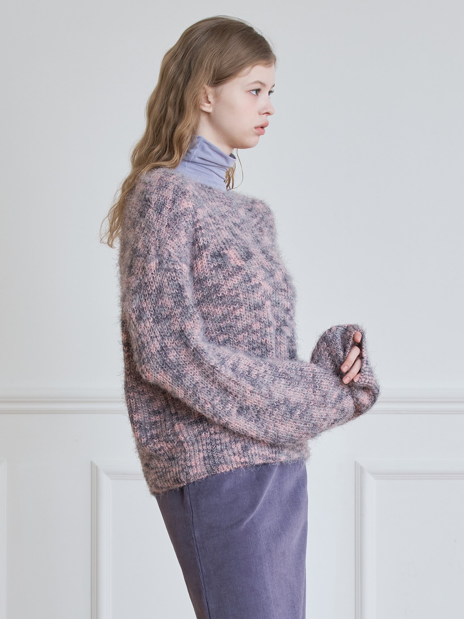 LOOP HAIRY BOATNECK KNIT