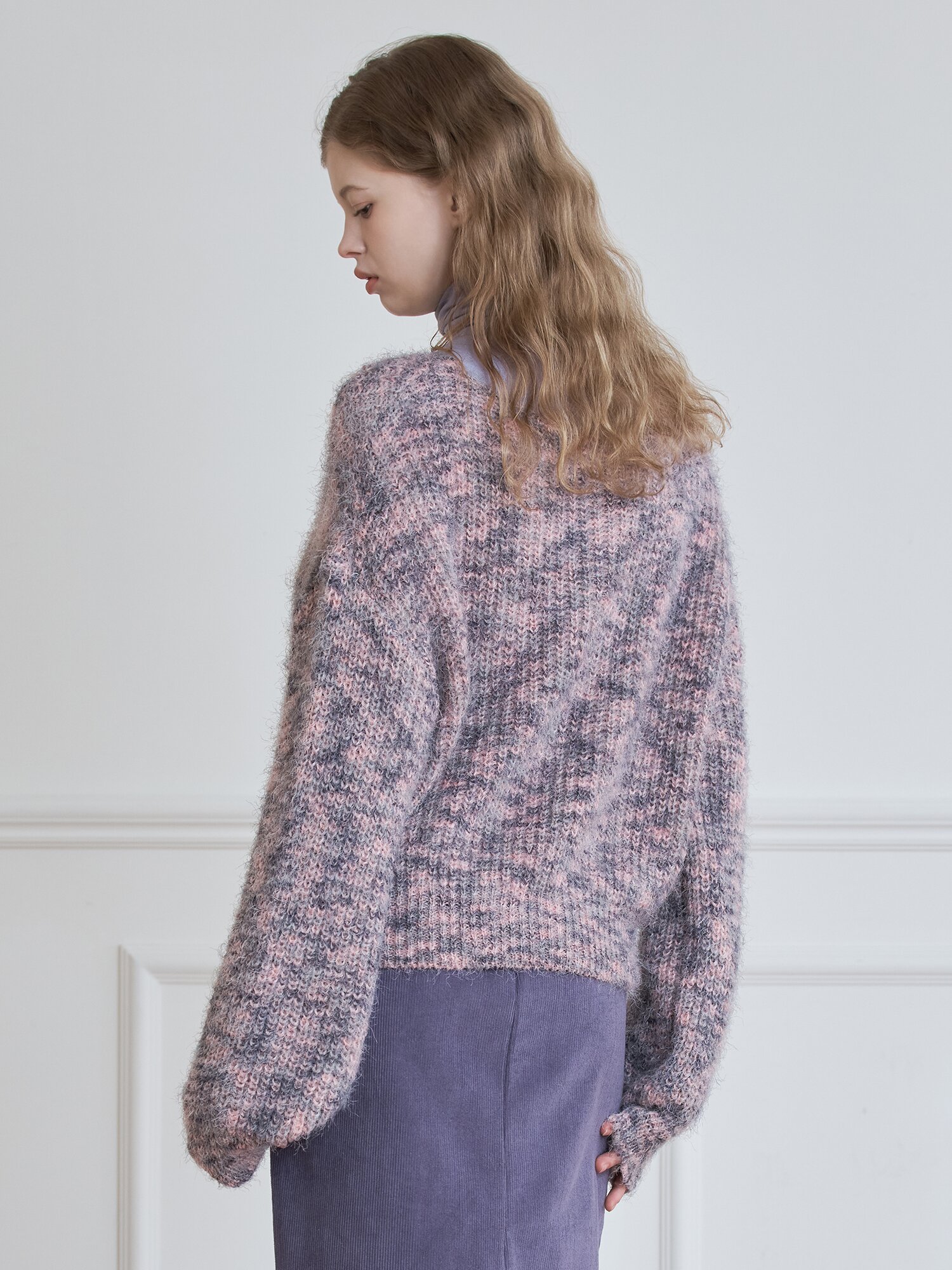 LOOP HAIRY BOATNECK KNIT