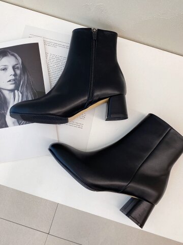 리보 미들앵클 부츠_Black 5cm ODR201905