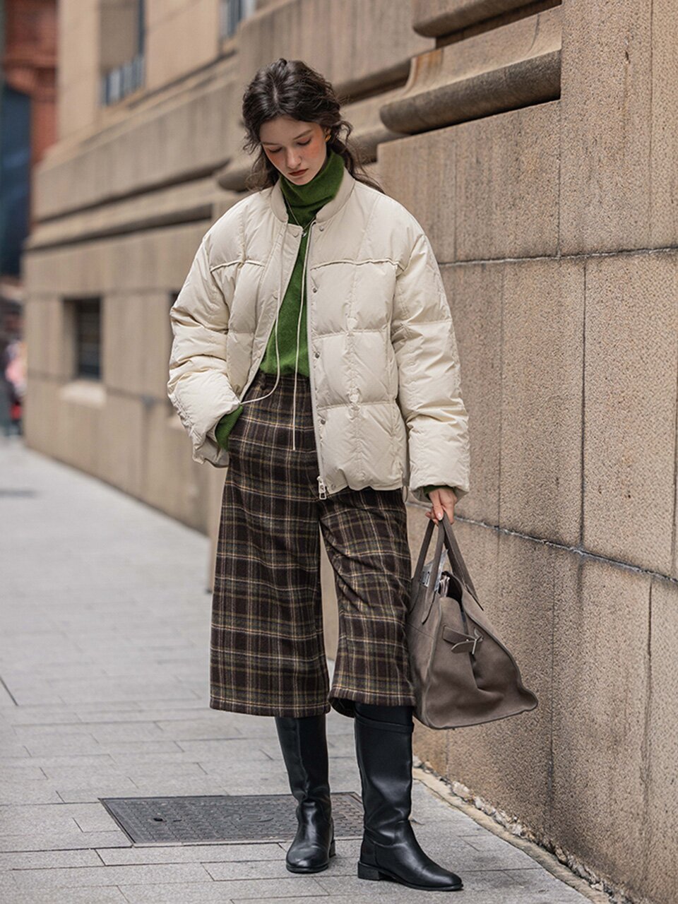 DA_Air layer texture pants_BROWN