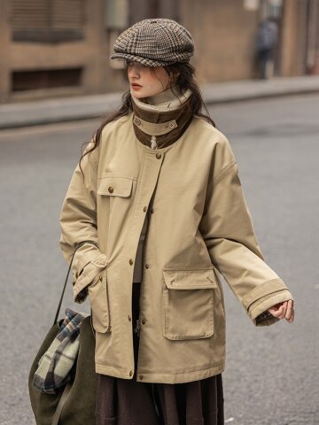 DA_French fur collar jacket_2color