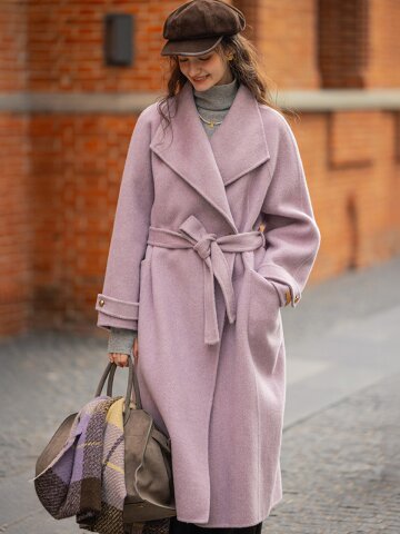 DA_Lapel two-sided tweed coat_2color