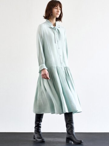 FRILL RIBBON TIRED DRESS_MT