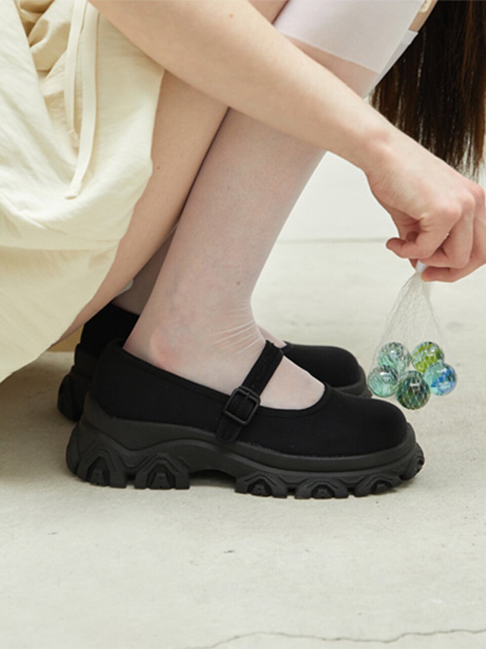 Rough Maryjane Loafers (att001-1)