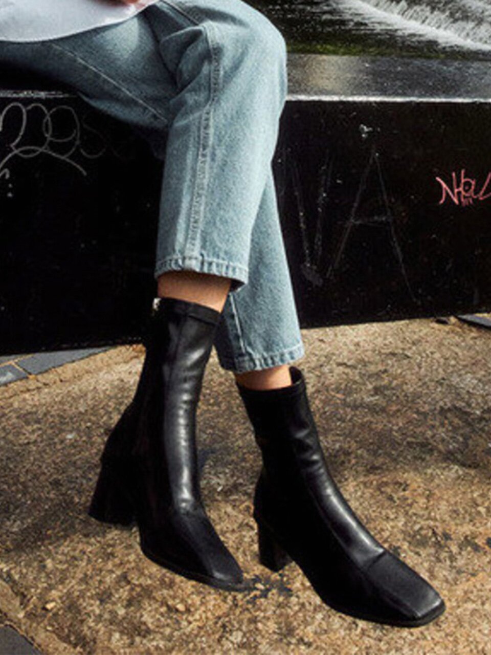 Line Span Heel Boots (att014-1)