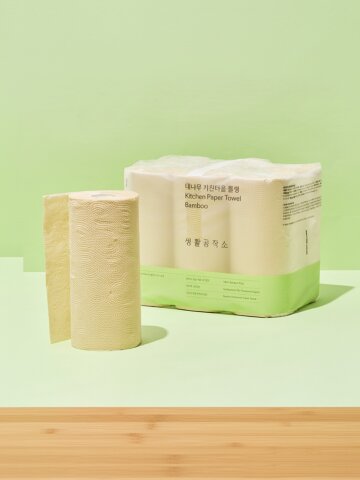 생활공작소 대나무 키친타올 롤형 135매 x 6롤