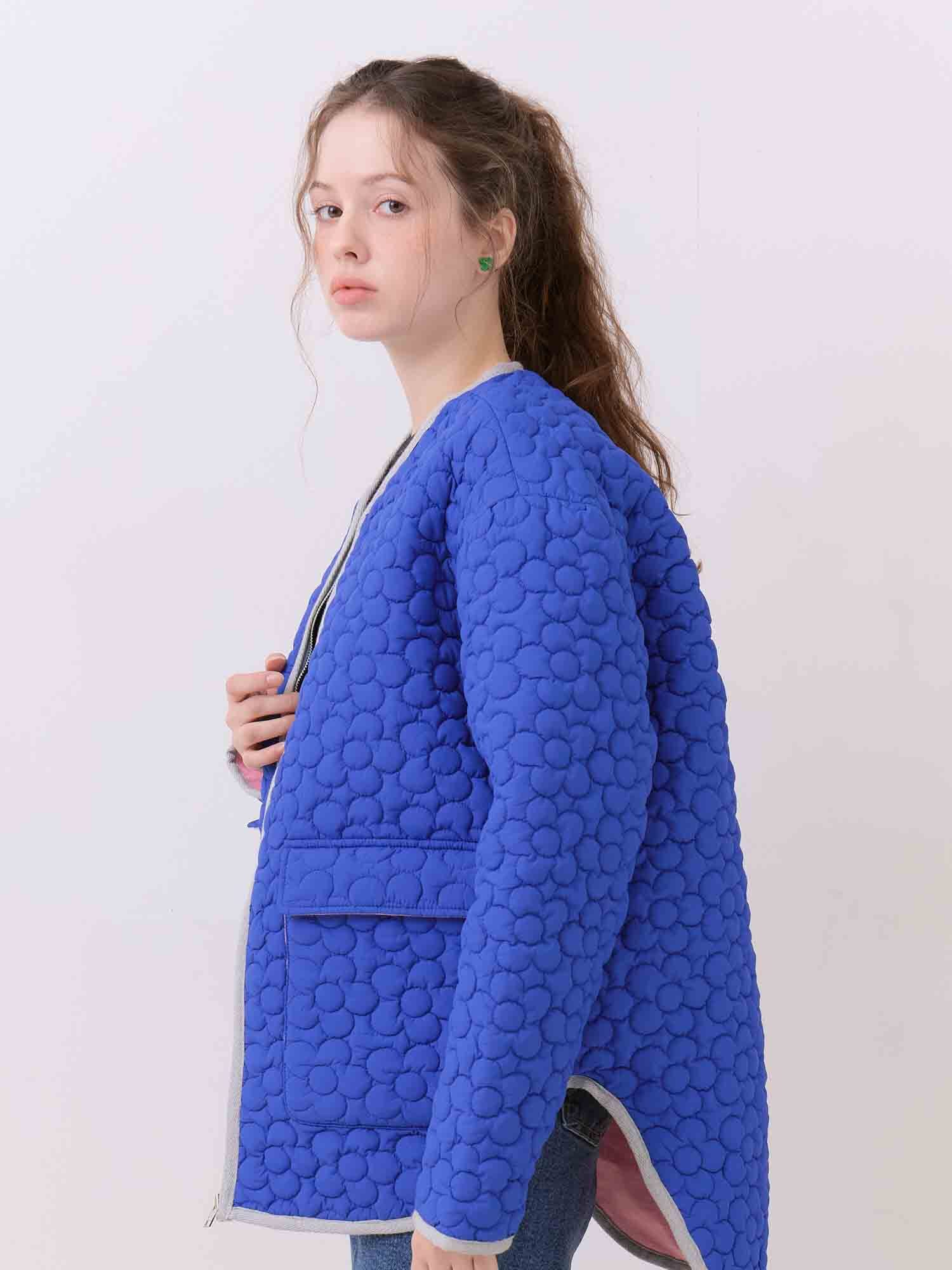 Harper Bloom Quilted Light Jacket – Vivid Blue