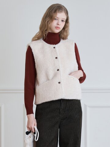 FLEECE SKIN TOUCH OPEN BEST_Ivory