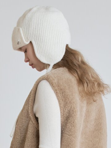 EAR FLAP KNIT BEANIE