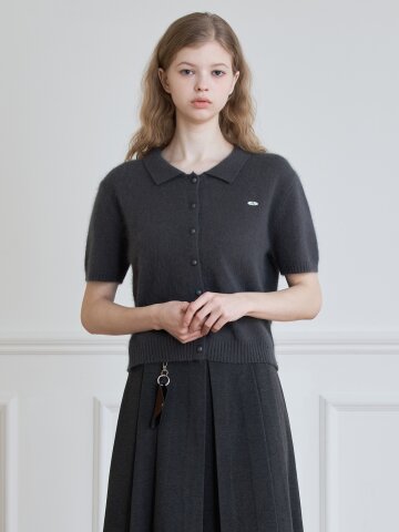 SOFT COLLAR ANGORA KNITWEAR_Charcoal