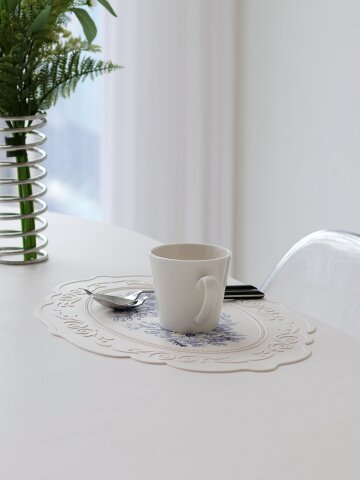 프렌치 플라워 실리콘 식탁 매트 테이블 매트 방수