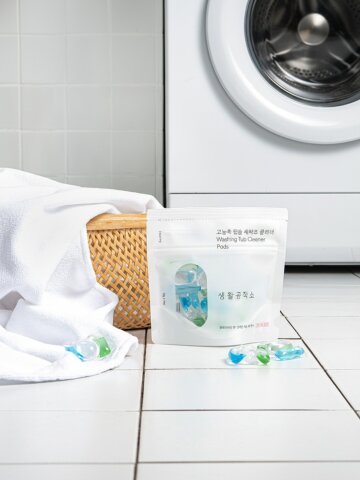 1+1 생활공작소 고농축 캡슐 세탁조 클리너 8개입