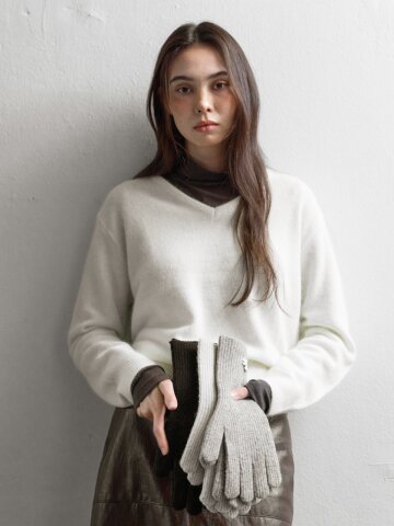 2511 WARM LAYER V-KNIT  IVORY