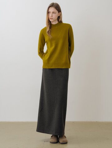 울100 하프 터틀넥 니트 풀오버 OLIVE