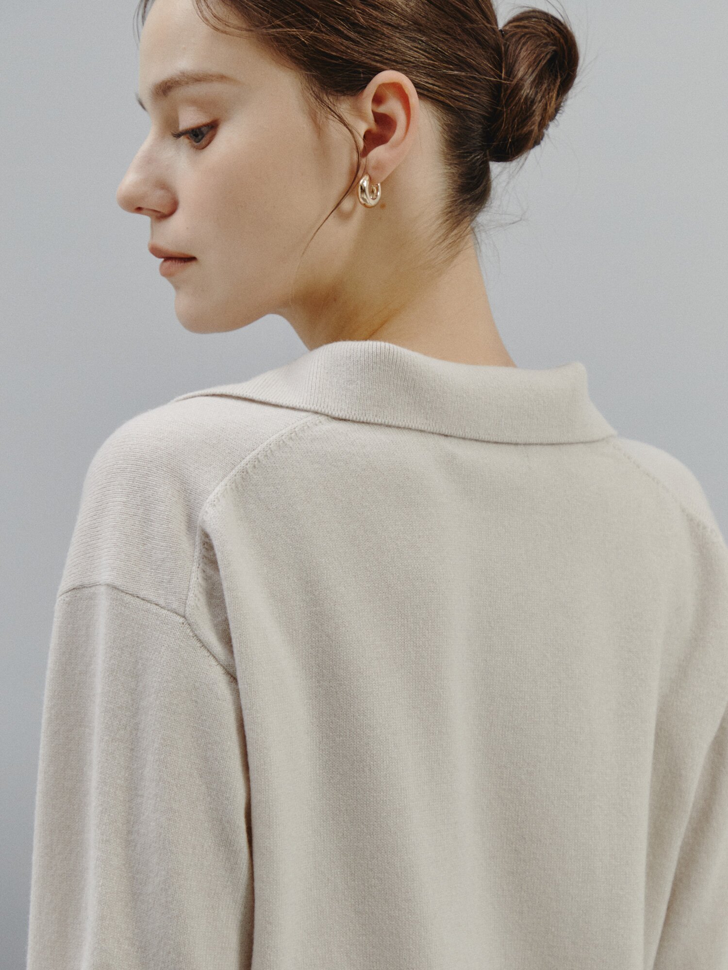 캐시미어 터치 세미 루스 핏 풀오버 (LIGHT BEIGE)