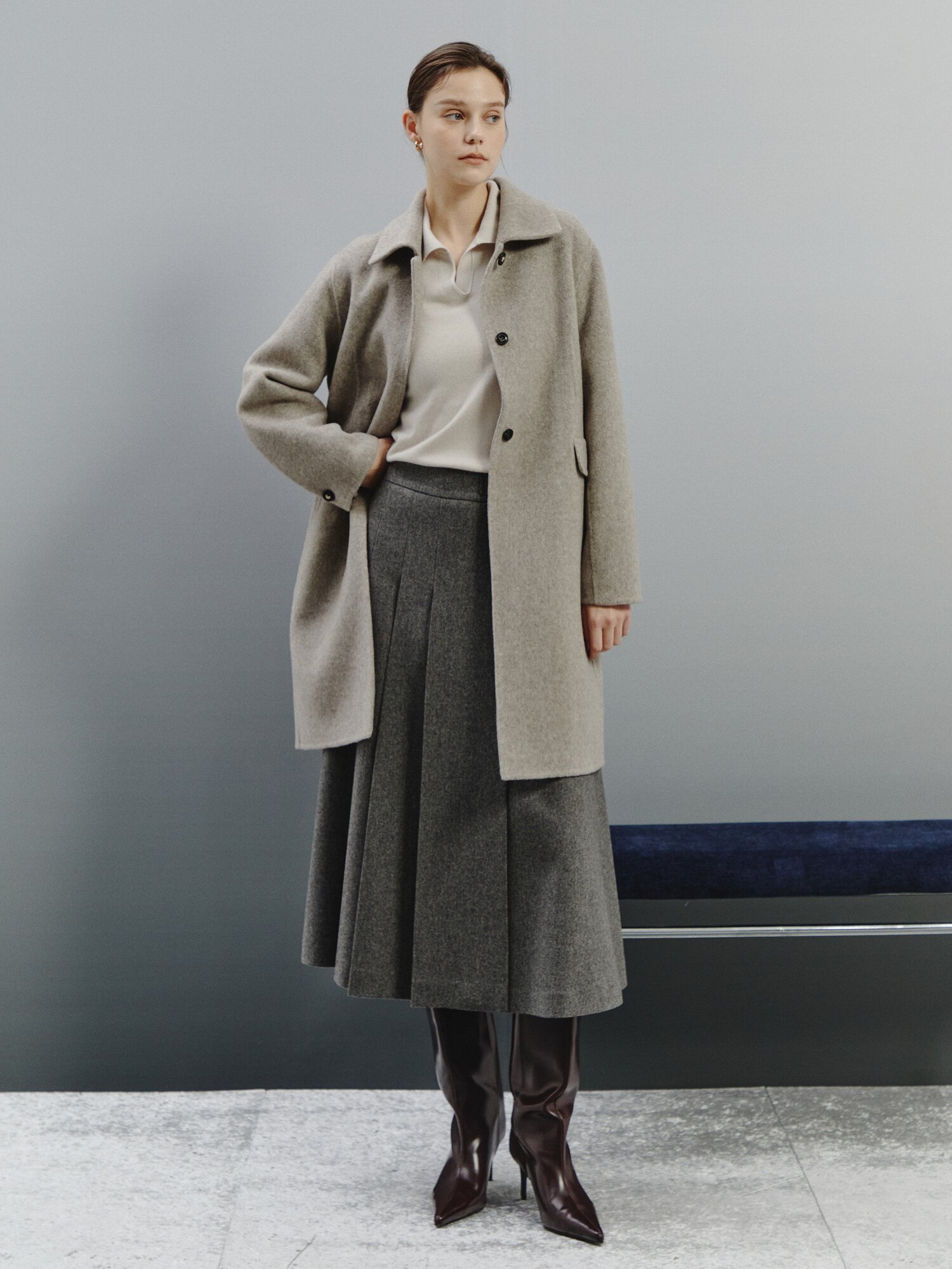 캐시미어 터치 세미 루스 핏 풀오버 (LIGHT BEIGE)