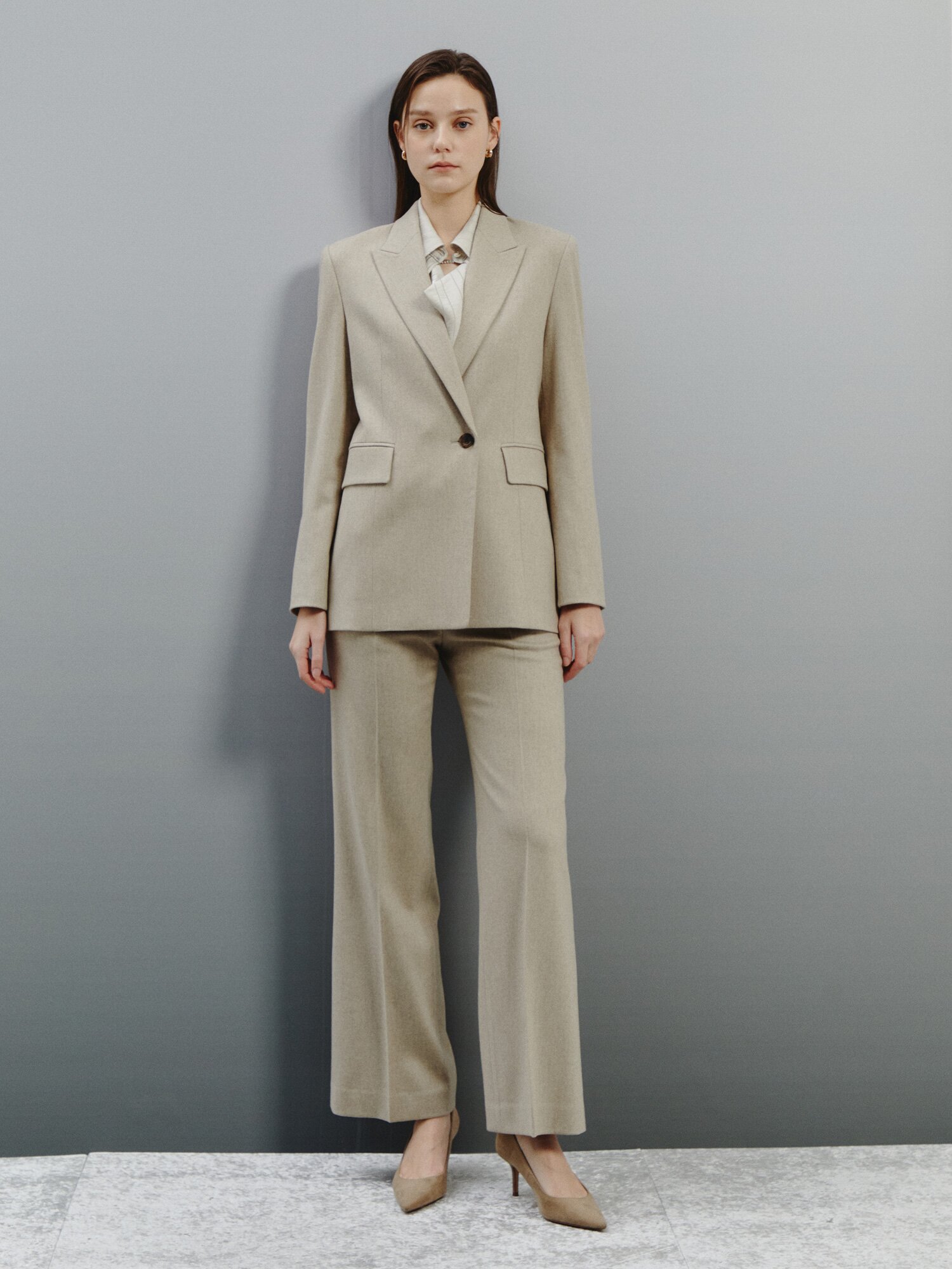 소프트 울 핏 웜 테일러드 재킷 (OATMEAL)