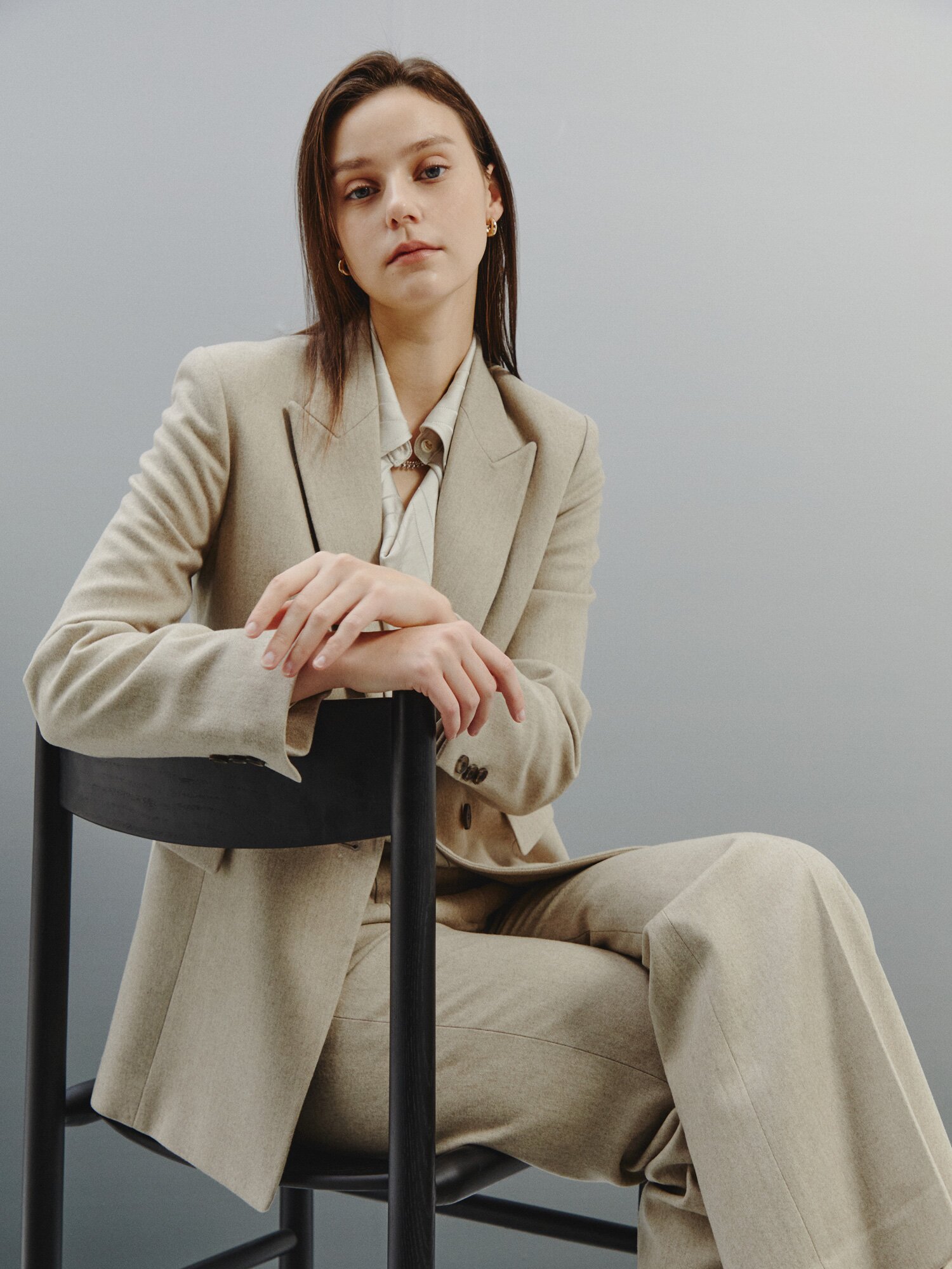 소프트 울 핏 웜 테일러드 재킷 (OATMEAL)