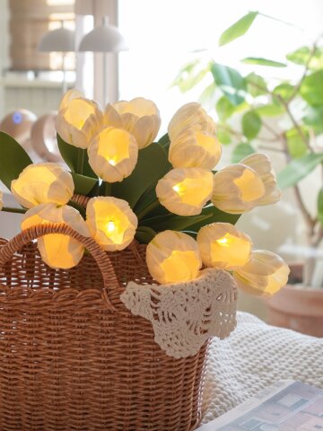 글램 대왕 튤립 부케 LED 무드등