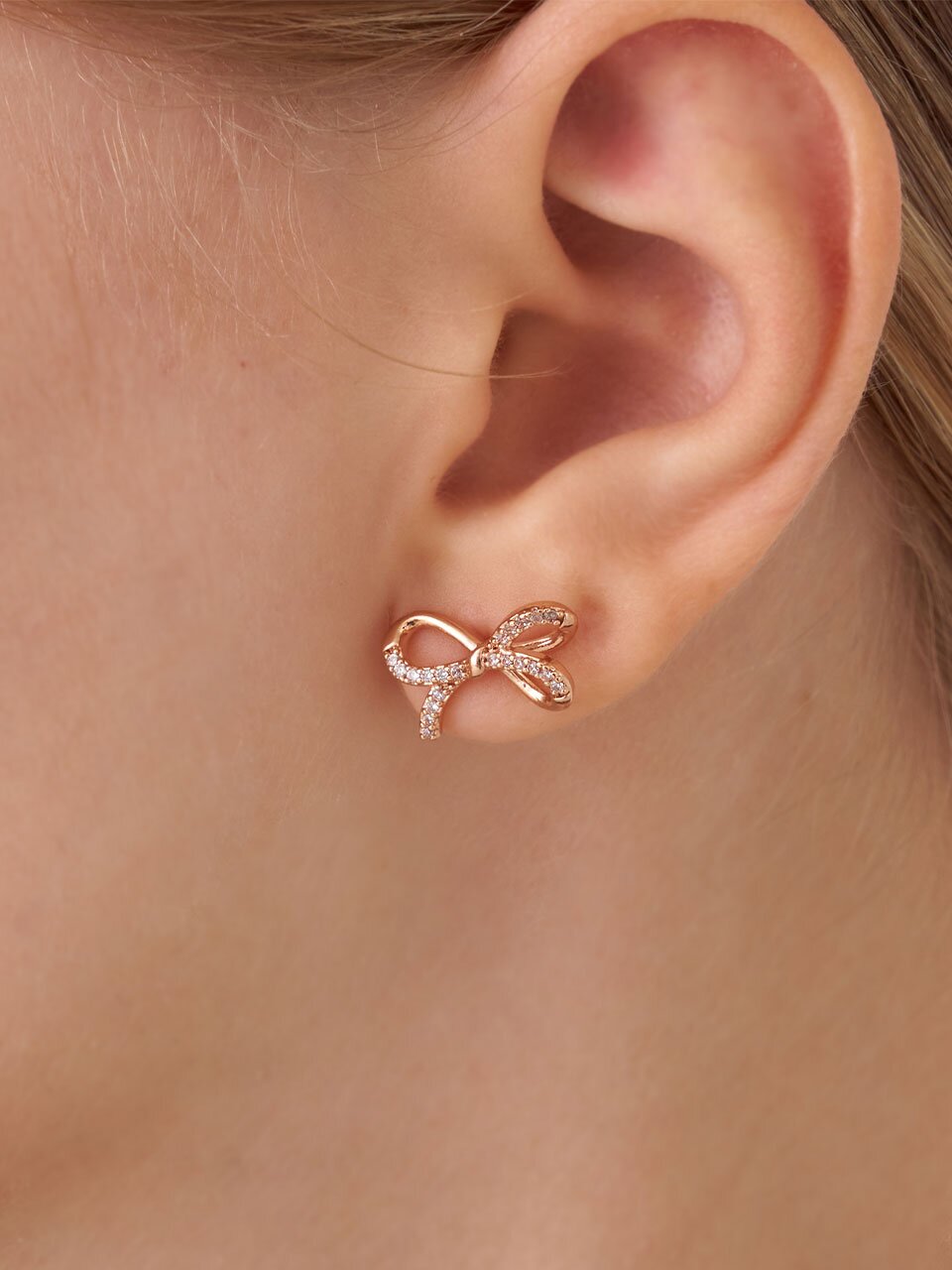 14K GF 언발 리본 귀걸이 C24EGF226