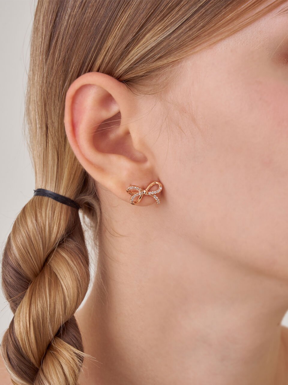 14K GF 언발 리본 귀걸이 C24EGF226