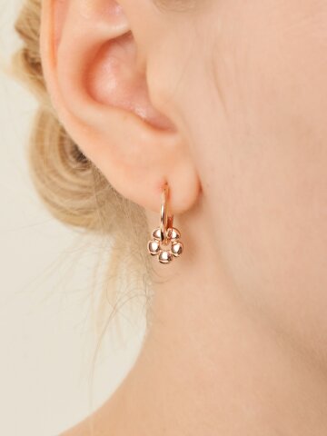 18K GF 플라워 원터치 링 귀걸이 GI8KPEE073

