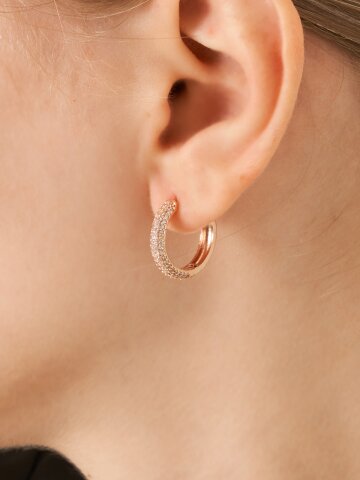 18K GF 베이직 원터치 링 귀걸이 GI8KPEE077

