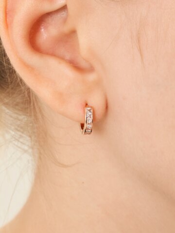 18K GF 심플 포인트 원터치 귀걸이 GI8KPEE078
