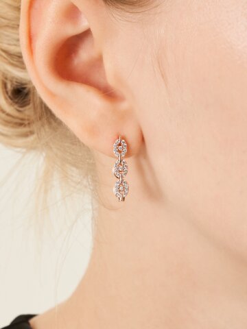 18K GF 샤인 스퀘어 원터치 귀걸이 GI8KPEE079
