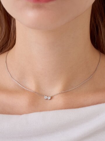 더블 써클 목걸이 ELBRNN243 (14K GOLD PLATED)
