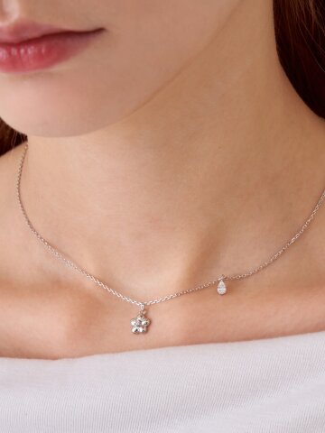 심플 플라워 목걸이 ELBRNN244 (14K GOLD PLATED)
