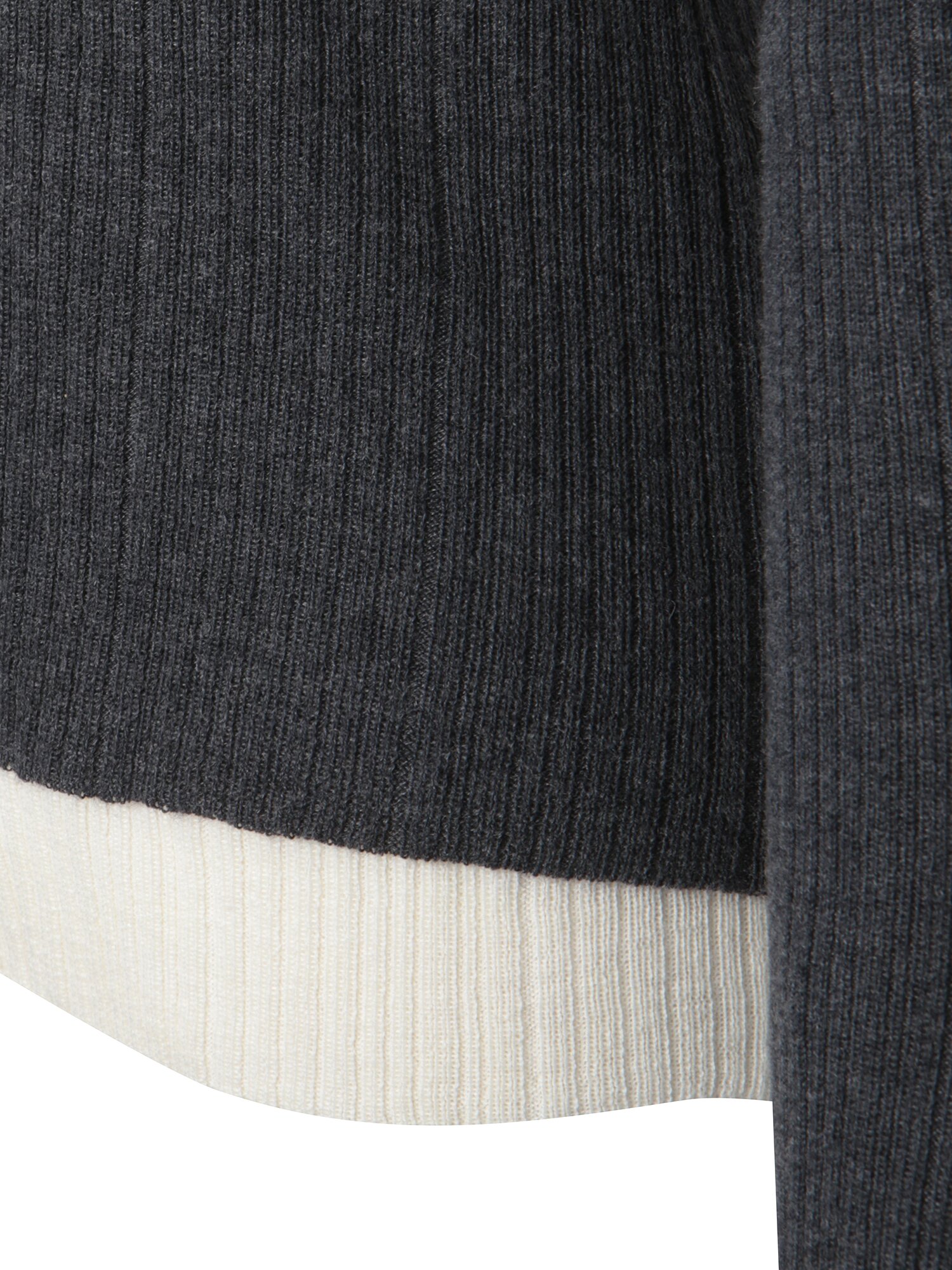칼라넥 레이어드 풀오버 니트 (DARK GREY)