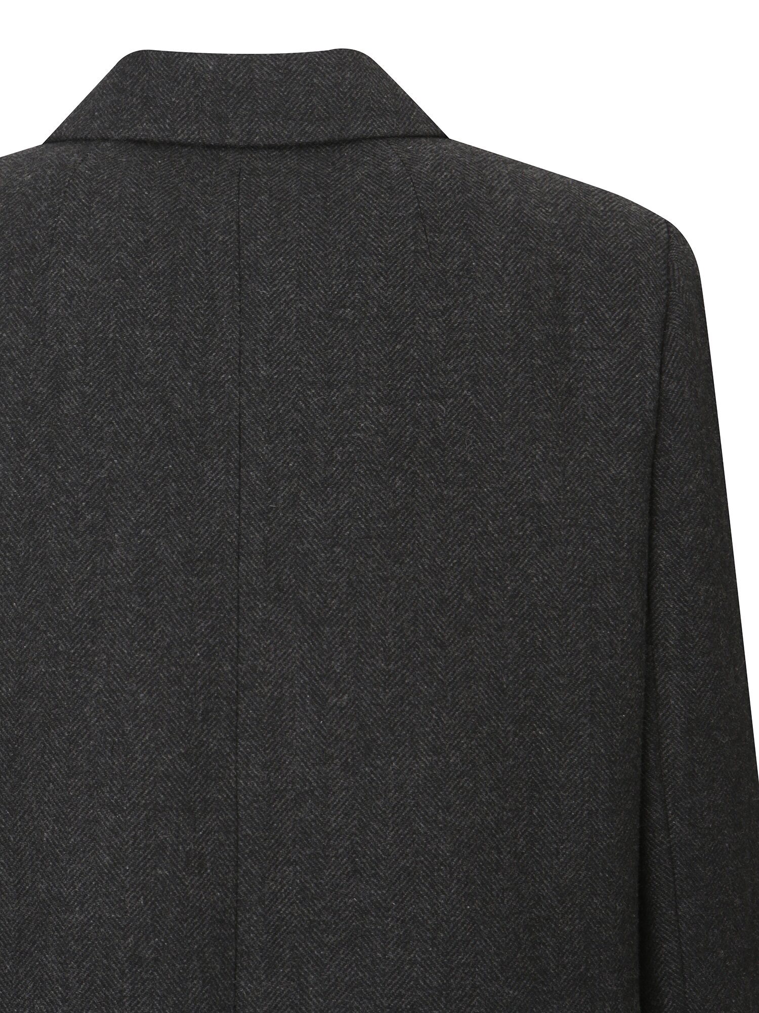 울 블렌드 헤링본 투 버튼 재킷 (DARK GREY)