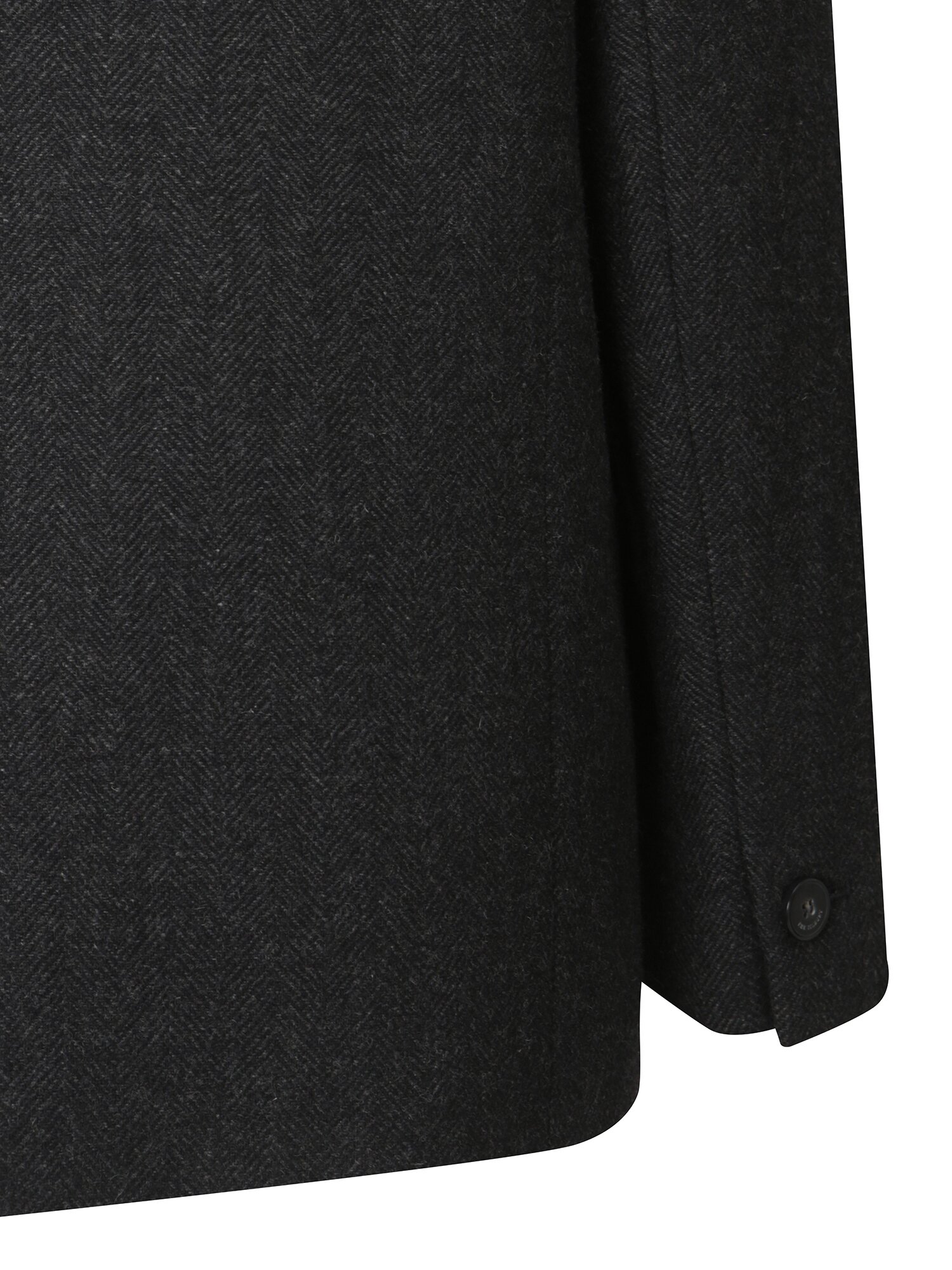 울 블렌드 헤링본 투 버튼 재킷 (DARK GREY)