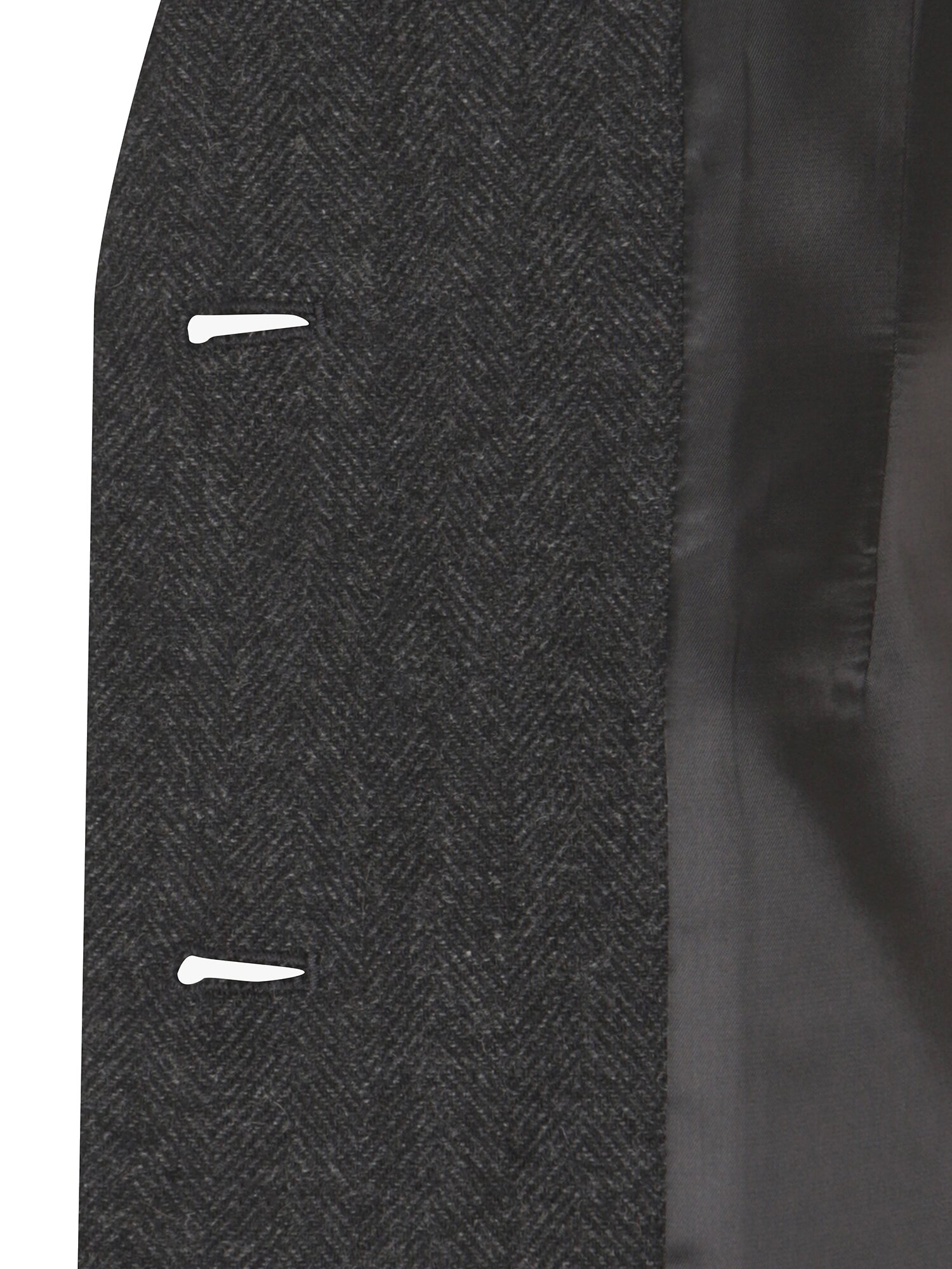 울 블렌드 헤링본 투 버튼 재킷 (DARK GREY)