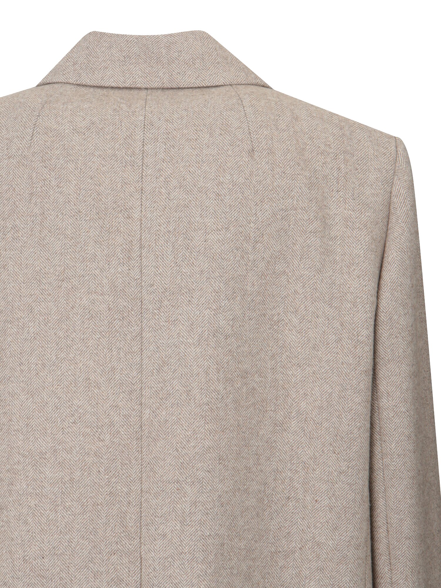 울 블렌드 헤링본 투 버튼 재킷 (BEIGE)