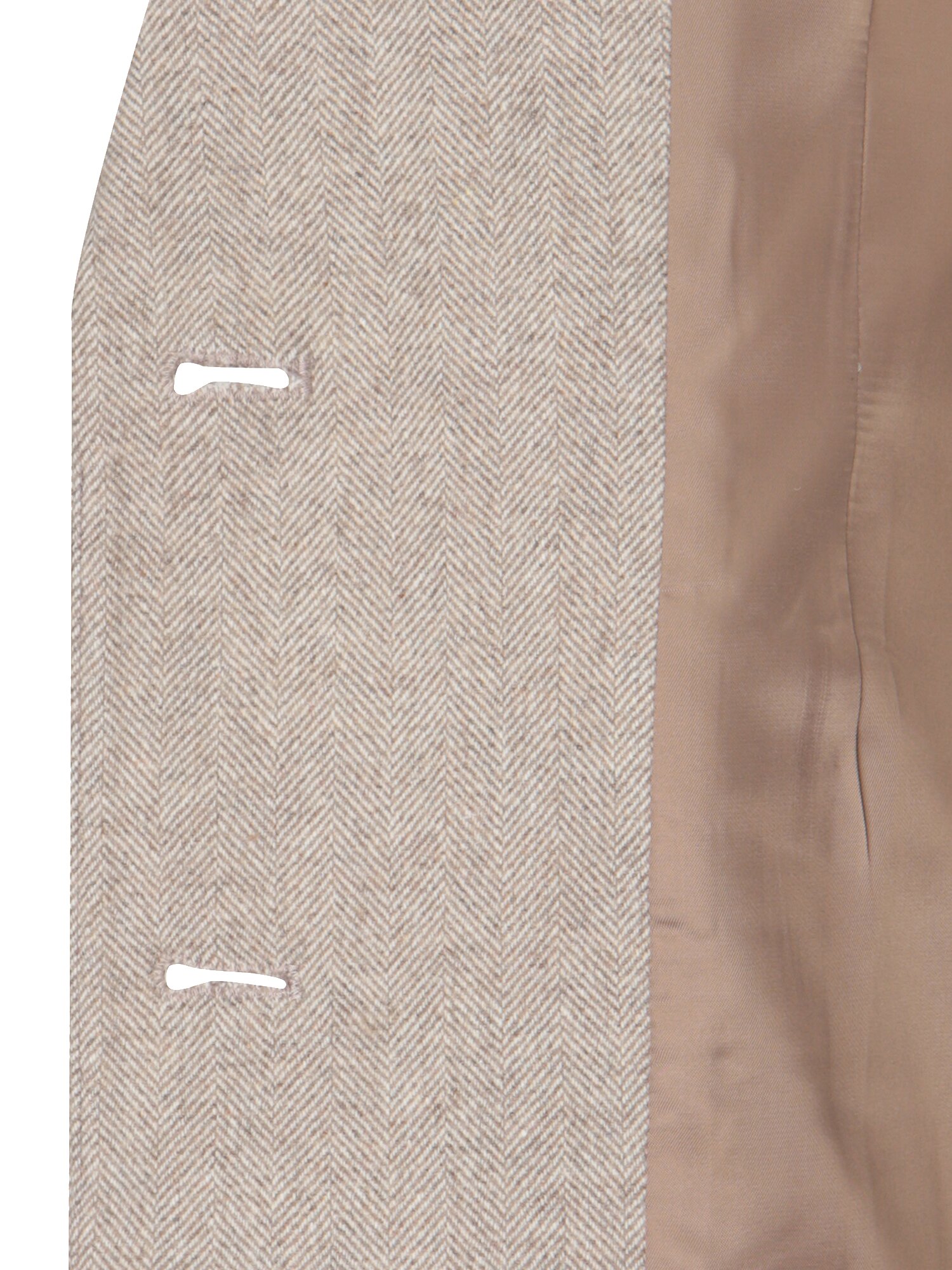 울 블렌드 헤링본 투 버튼 재킷 (BEIGE)