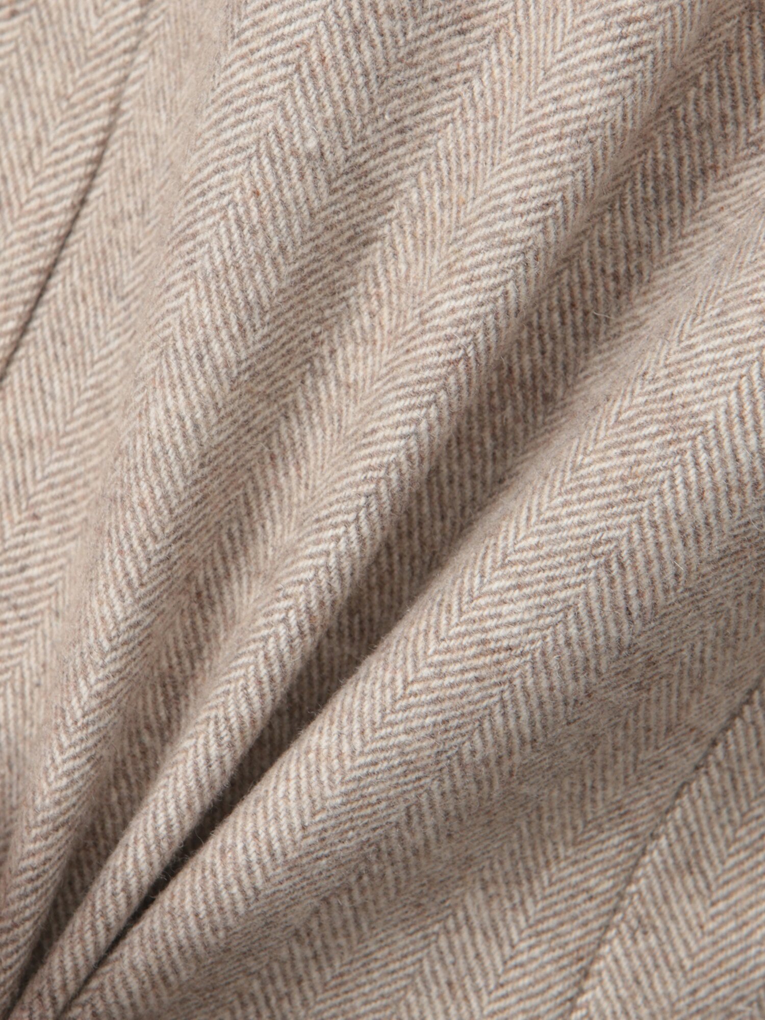 울 블렌드 헤링본 투 버튼 재킷 (BEIGE)