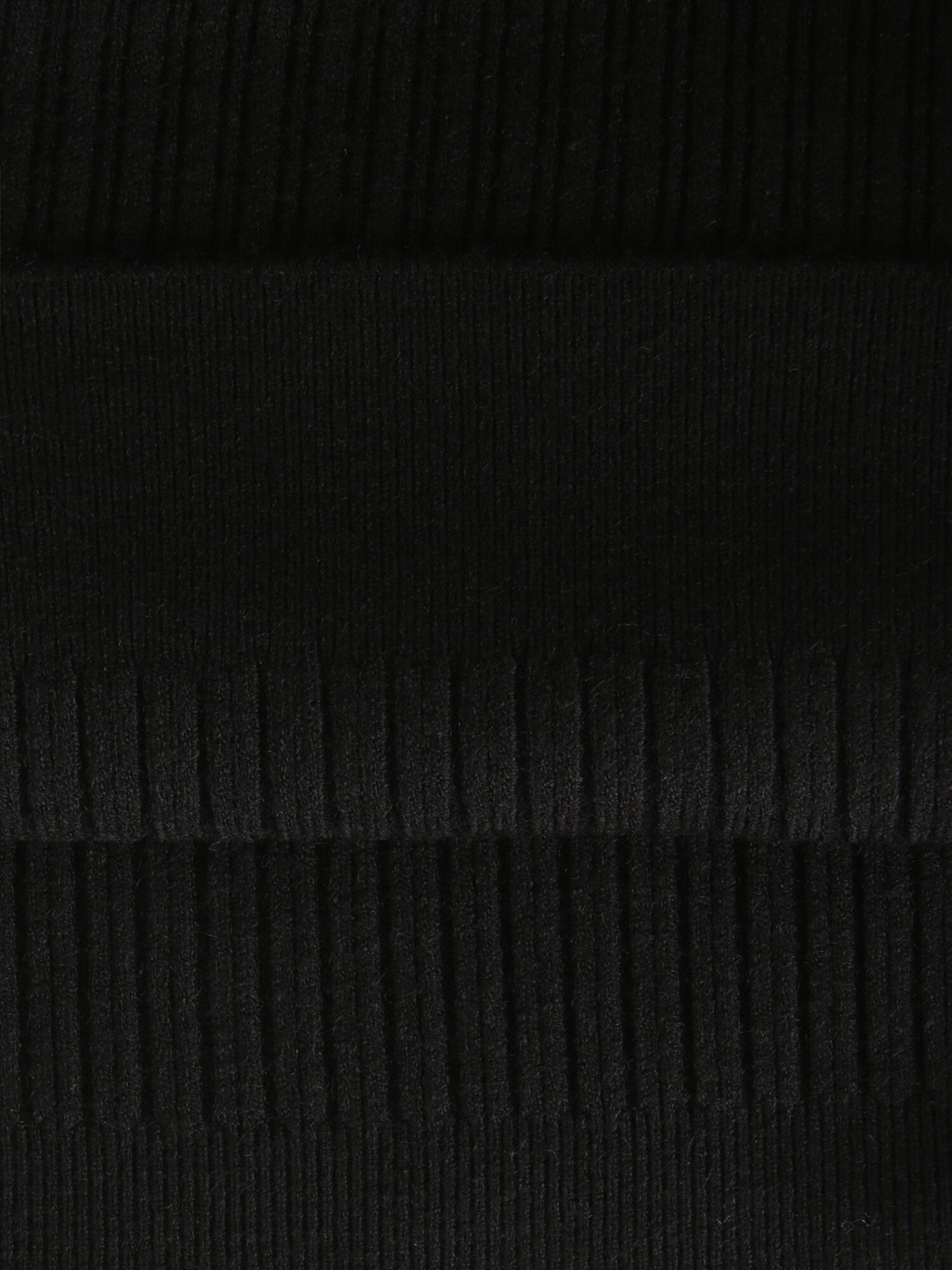 스카프넥 골지 풀오버 니트 (BLACK)