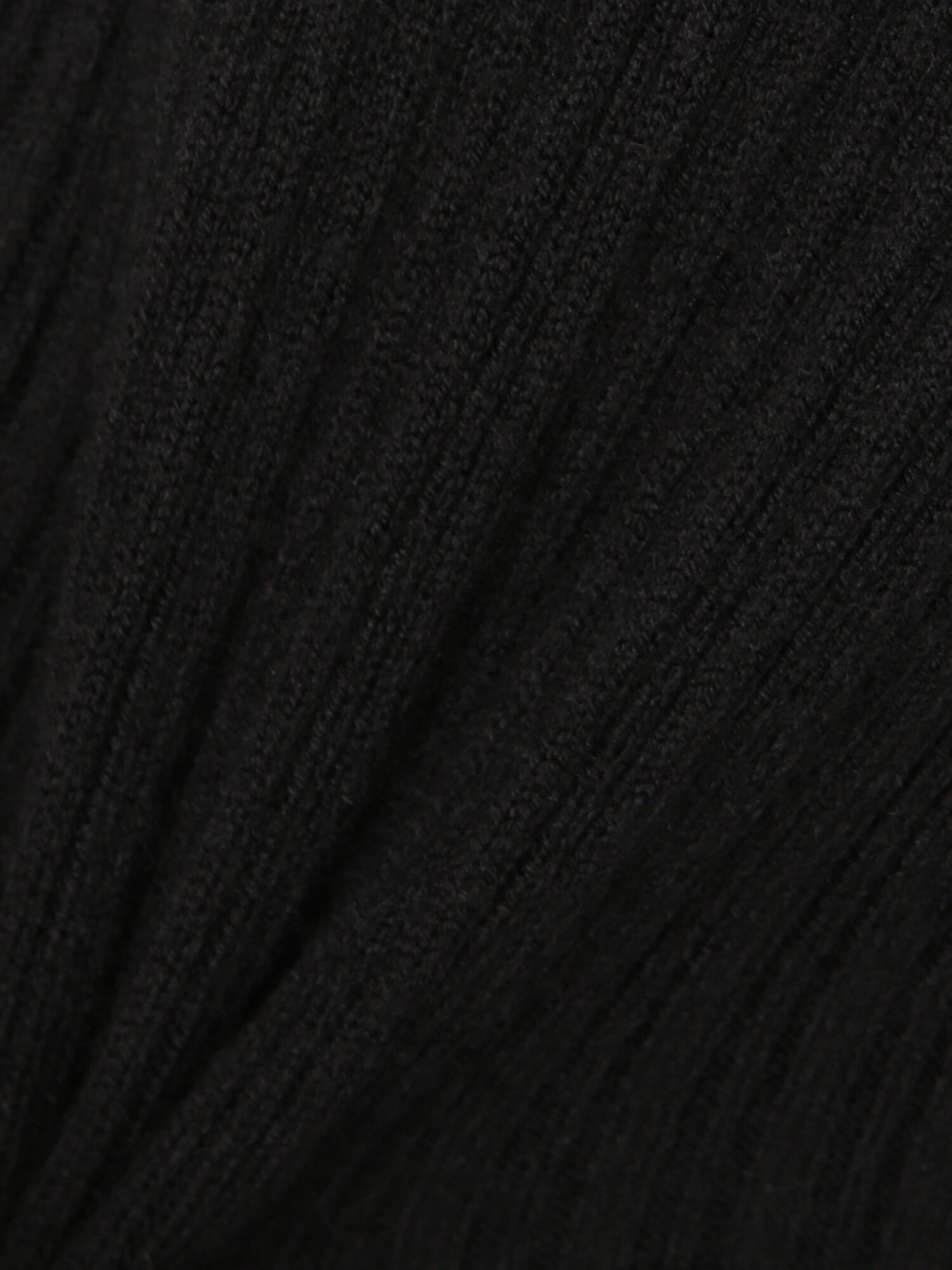 스카프넥 골지 풀오버 니트 (BLACK)
