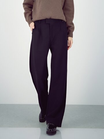 Crepe Flow Slacks _Black