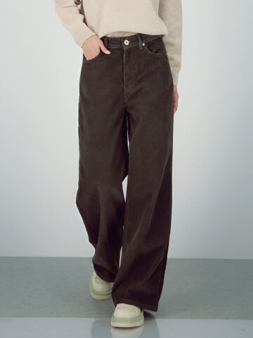 Corduroy Structure Pants _Khaki